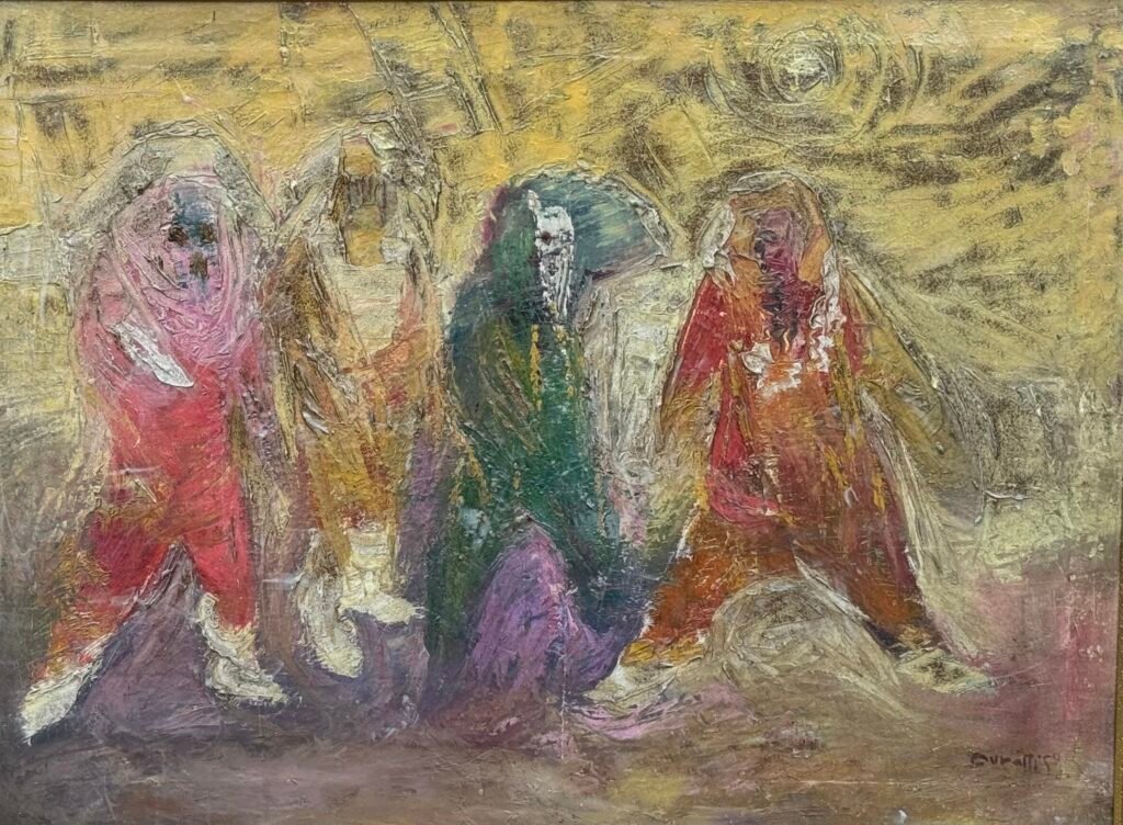 water color painting by sam ovraiti "isian mascurade 1995"