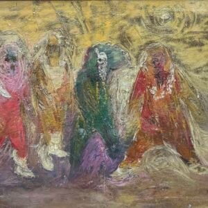 water color painting by sam ovraiti "isian mascurade 1995"